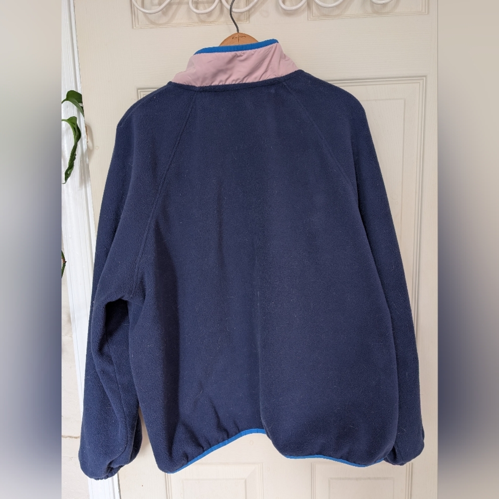 Navy and Pink Fleece Pullover XL - Picture 7 of 7